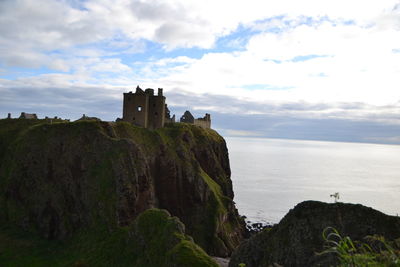 View of castle on cliff