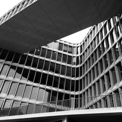 Low angle view of modern building against sky