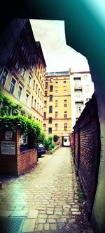 Narrow alley in city