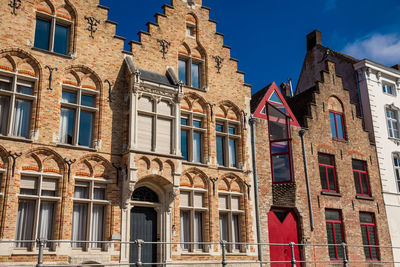  houses representative of the traditional arquitecture of the historical bruges town