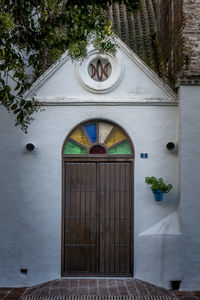 Multi colored exterior of temple