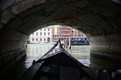 View of boat in canal