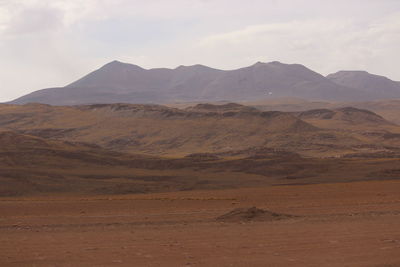 Scenic view of arid landscape against sky