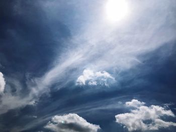 Low angle view of clouds in sky