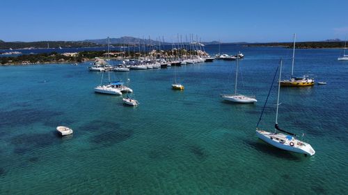 Boats in sea