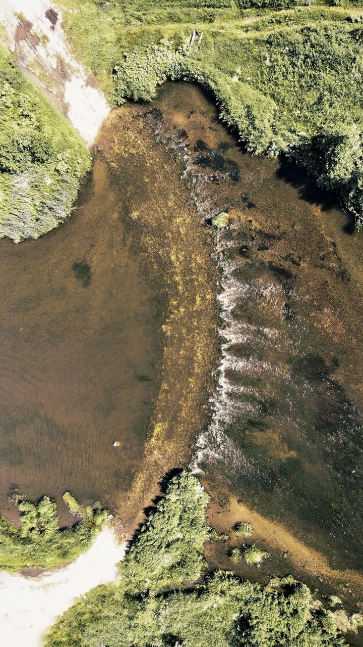 HIGH ANGLE VIEW OF WATER