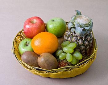 Close-up of apples in basket