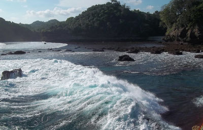 Scenic view of sea against sky