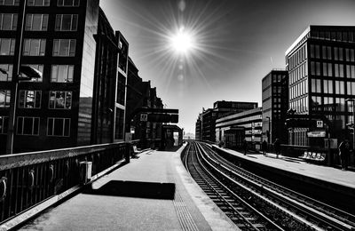 Railroad tracks against sky