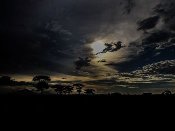 Scenic view of dramatic sky during sunset