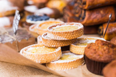 Close-up of dessert on table