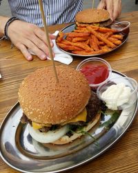 Close-up of served food