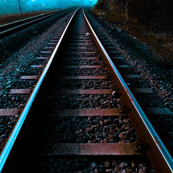 High angle view of railroad tracks