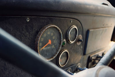 Close-up of vintage car