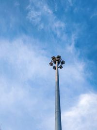 Low angle view of street light against sky