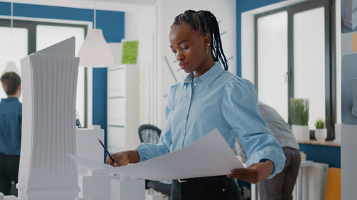 Businesswoman using digital tablet