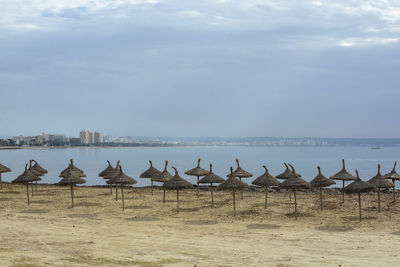 Panoramic view of beach against sky