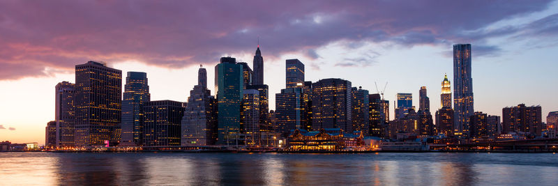 Panoramic view of modern buildings against sky