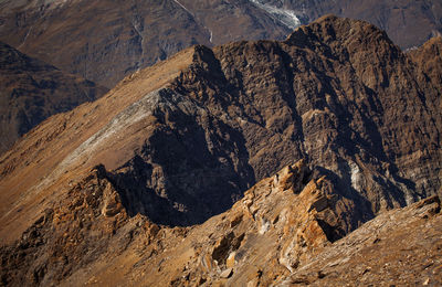 Aerial view of mountain range