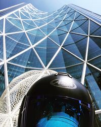 Low angle view of glass building