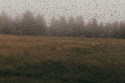 Full frame shot of wet glass