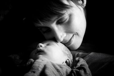 Close-up portrait of a sleeping