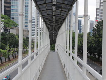 Elevated walkway over road