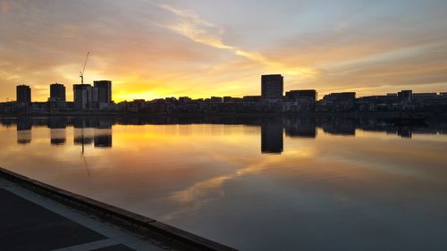 Sunset over river