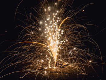 Low angle view of firework display