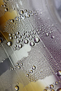 Full frame shot of wet glass