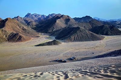 Scenic view of desert against sky