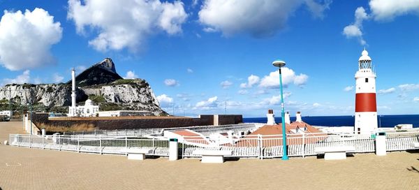 Panoramic view of beach against sky