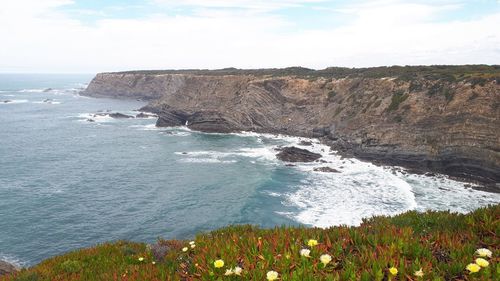 Scenic view of sea against sky