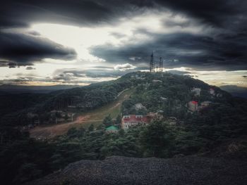 Cloudy sky over landscape