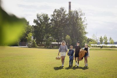 Family walking together