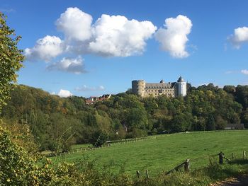 Panoramic view of park against sky