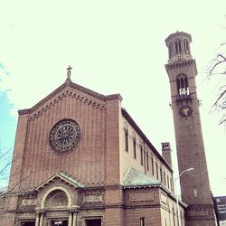 Low angle view of church against sky