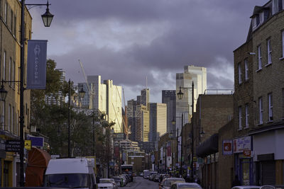 Buildings in city against sky