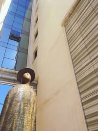 Low angle view of modern building against clear sky