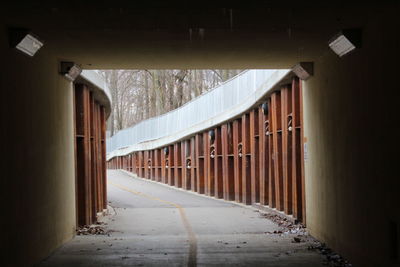 Empty corridor of building