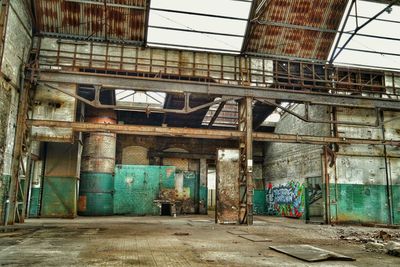 Interior of abandoned building