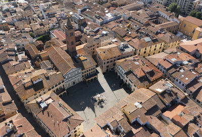 Aerial view of the historic center of empoli in tuscany