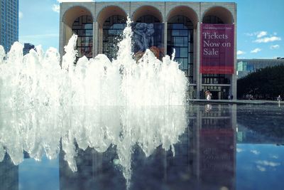 Fountain against sky