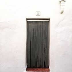 Close-up of closed door of building