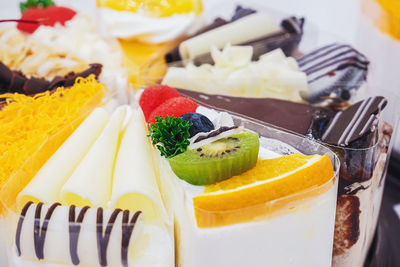 Various fruits on plate