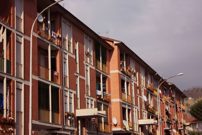 Low angle view of buildings against sky