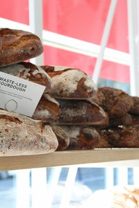 Close-up of bread for sale at store