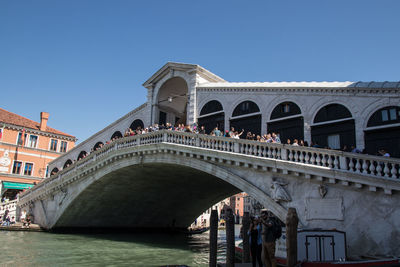 Arch bridge over canal