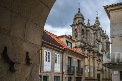 Low angle view of historic building