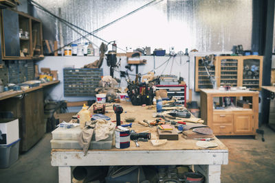 Interior of carpentry workshop